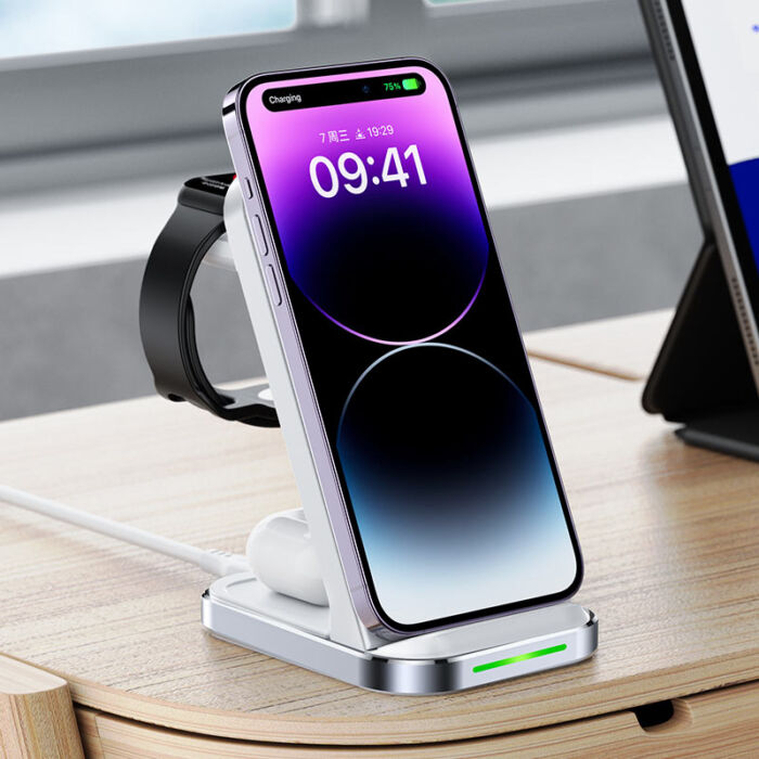 Беспроводное ЗУ ACEFAST E15 desktop 3-in-1wireless charging stand