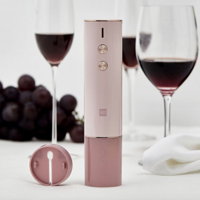 Электрический штопор HuoHou Electric Wine Opener NEW, розовый