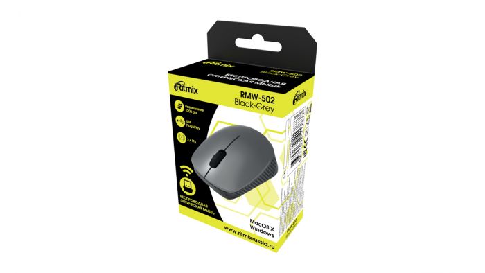 Мышь беспроводная RITMIX RMW-502, серый