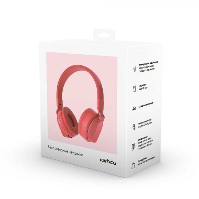 Наушники беспроводные Rombica MySound BH-16 Rose