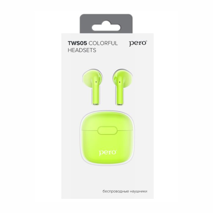 Наушники True Wireless PERO TWS05 COLORFUL, черный