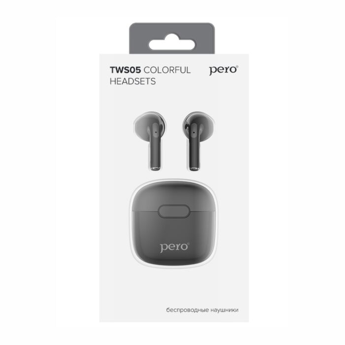 Наушники True Wireless PERO TWS05 COLORFUL, розовый