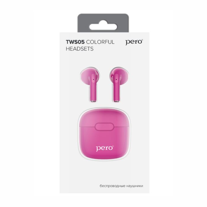 Наушники True Wireless PERO TWS05 COLORFUL, салатовый