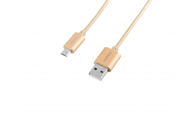 Кабель Micro USB Rombica Twist Gold