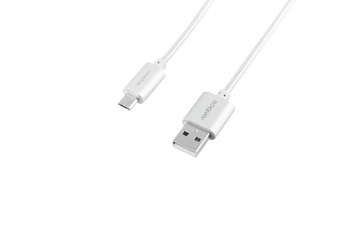 Кабель Micro USB Rombica Twist Silver