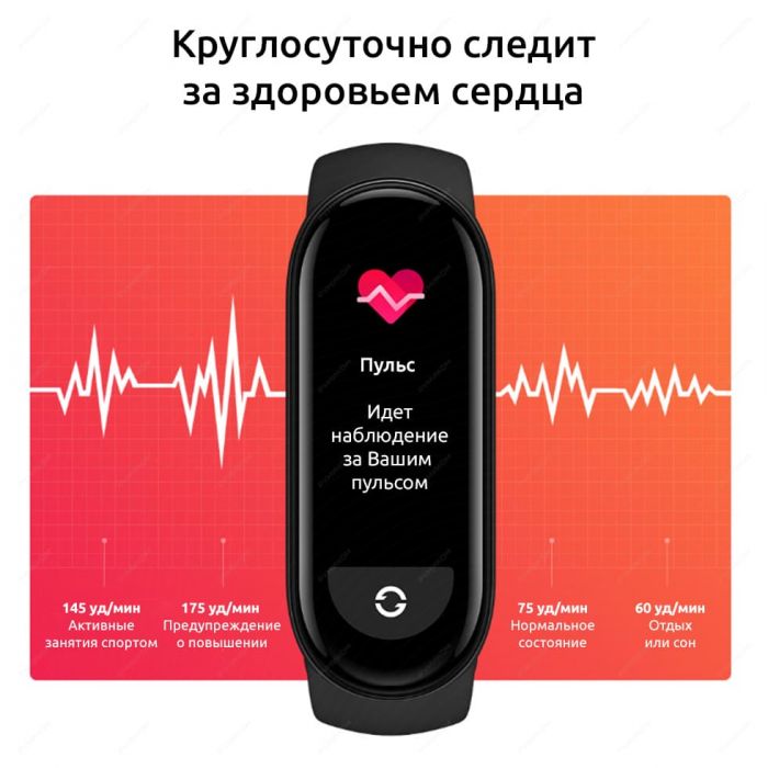 Смарт-браслет Xiaomi Mi Smart Band 6, черный