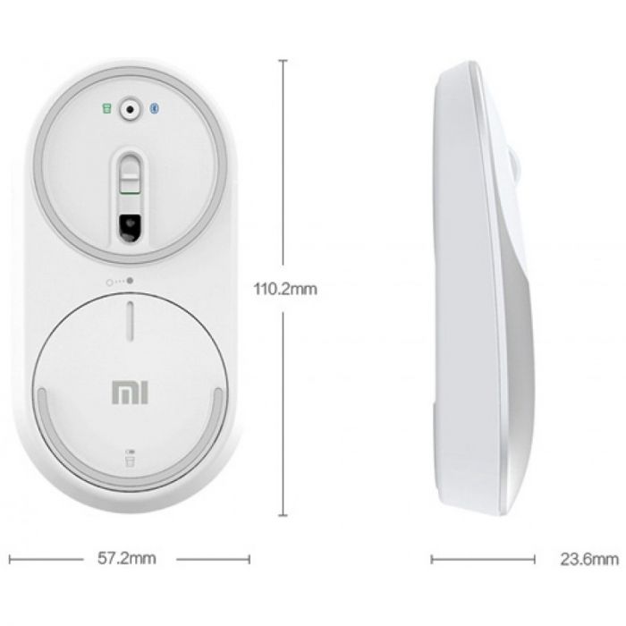 Мышь беспроводная Xiaomi Mi Portable Mouse, серебро матовое