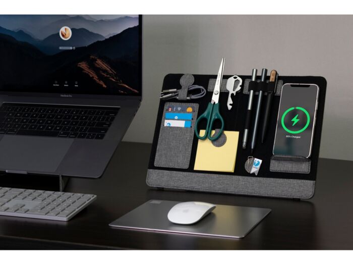 Складная подставка для ноутбука и органайзер для аксессуаров Clipboard Pro, серый