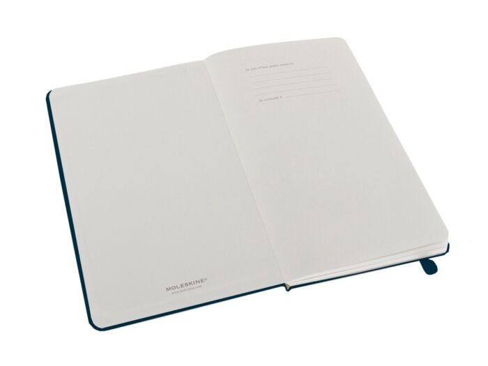 Записная книжка Moleskine Classic (нелинованный) в твердой обложке, Large (13х21см), голубой сапфир