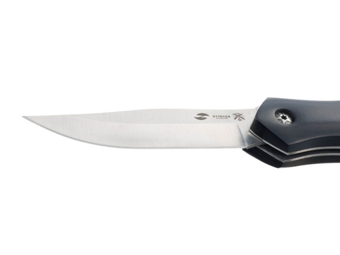 Нож складной Stinger, 101 мм (серебристый), материал рукояти: древесина черного дерева (черный)