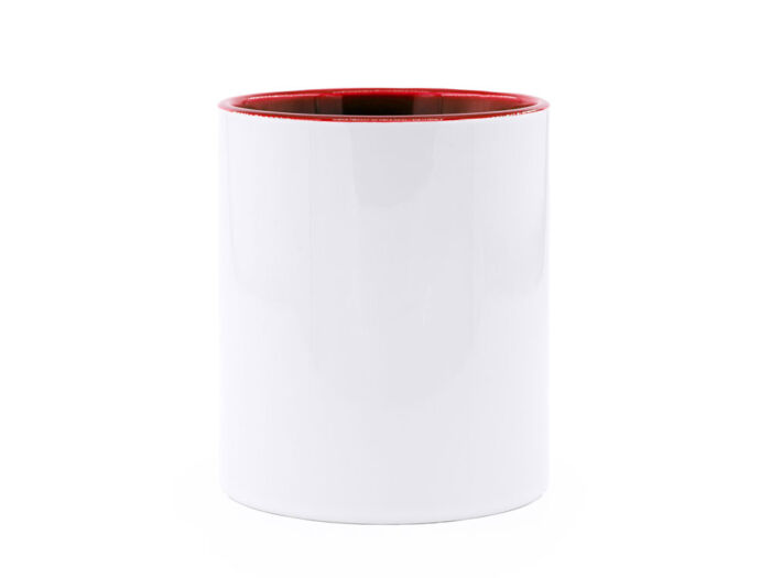 Кружка керамическая MANGO под сублимацию, 350 мл, белый/красный