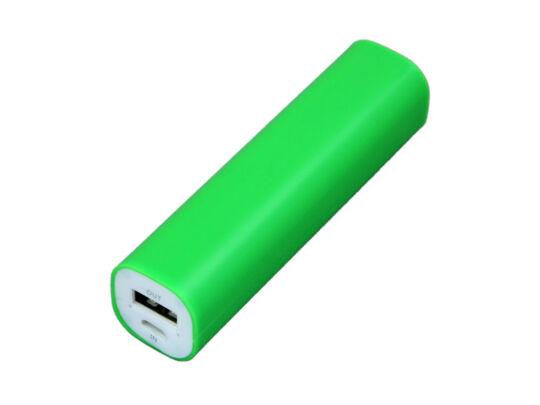 Внешний аккумулятор Digi прямоугольной формы, 2600 mAh, зеленый