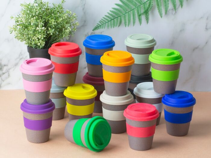 Стакан из бамбукового волокна Café, серо-коричневый/пыльно-розовый