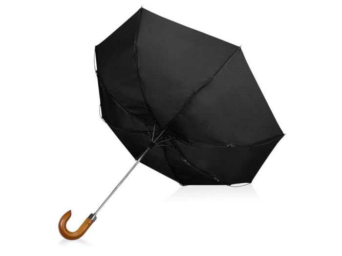 Зонт складной Cary, полуавтоматический, 3 сложения, с чехлом, черный