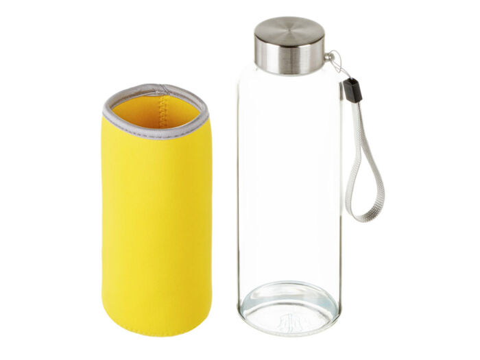 Бутылка для воды Pure c чехлом, 420 мл, желтый
