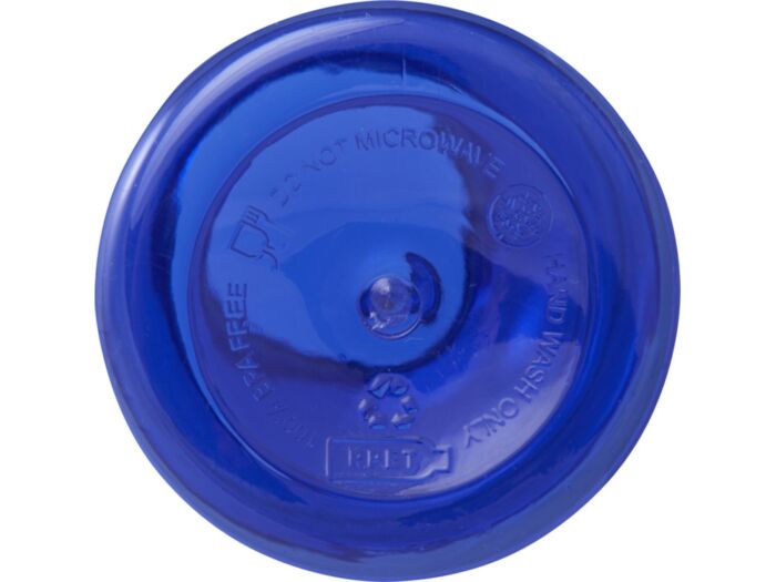 Бутылка для воды с карабином Oregon из переработанной пластмассы, 400 мл - Синий