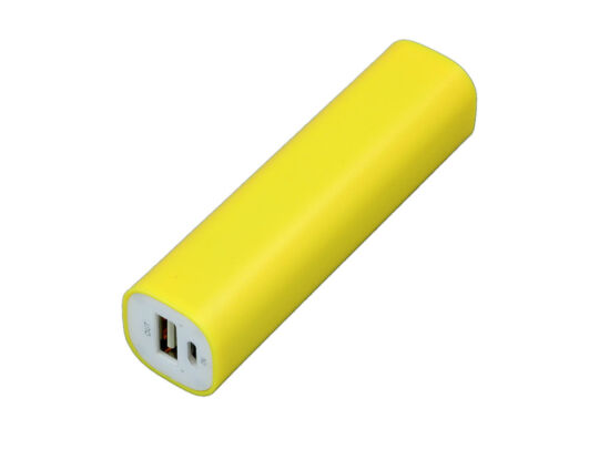 Внешний аккумулятор Digi прямоугольной формы, 2600 mAh, желтый