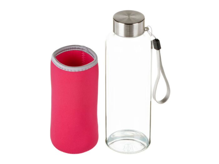Бутылка для воды Pure c чехлом, 420 мл, розовый