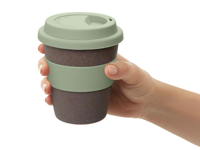 Стакан из бамбукового волокна Café, серо-коричневый/зеленый оливковый