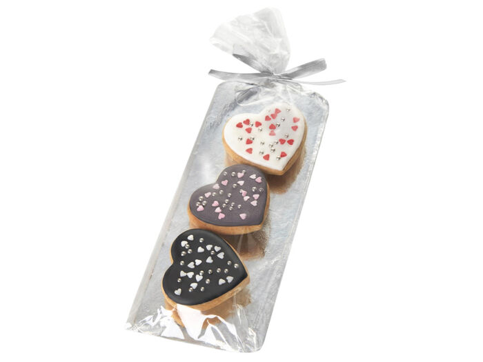 Набор пряников Sweethearts, 55 гр., белый/черный/серый