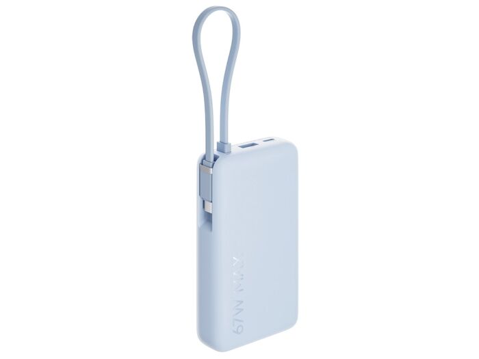 Внешний аккумулятор со встроенным кабелем Xiaomi 67W Power Bank (Integrated Cable), 10000 мАч, голубой