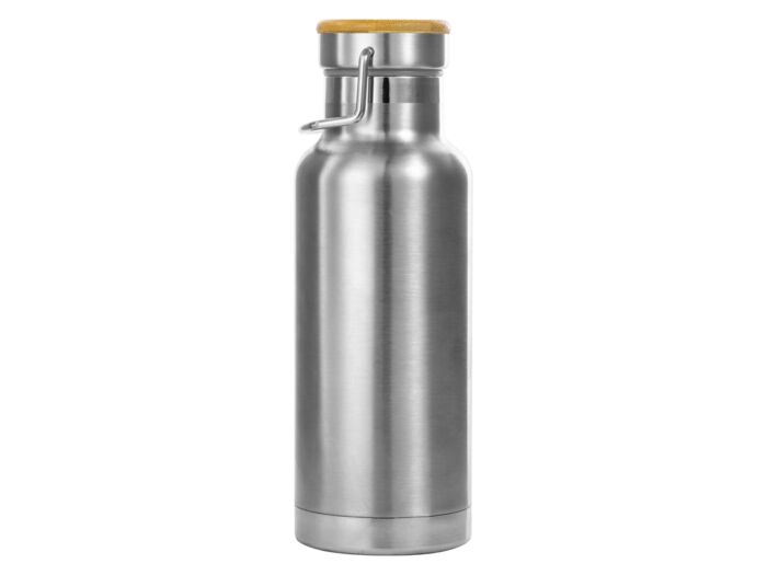Медная спортивная бутылка с вакуумной изоляцией Thor объемом 480 мл, серебристый