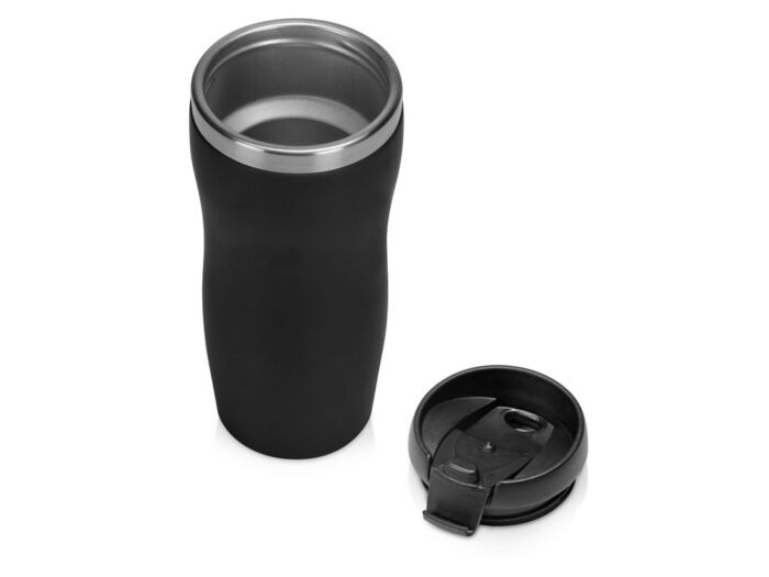 Термокружка Double wall mug C1, soft touch, 350 мл, черный