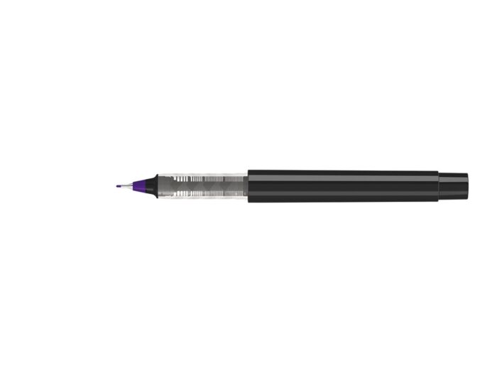 Капиллярная ручка в корпусе из переработанного материала rPET RECYCLED PET PEN PRO FL, черный с фиолетовым