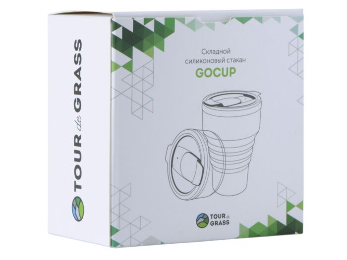 Силиконовый складной стакан GoCup, темно-серый