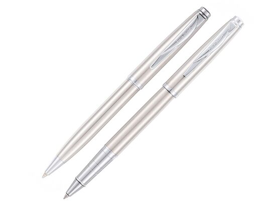 Набор Pen and Pen: ручка шариковая, ручка-роллер, серебристый