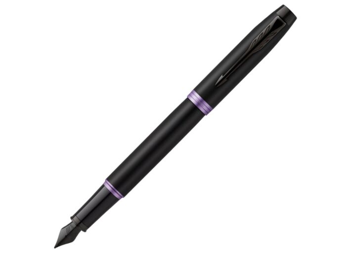 Ручка перьевая Parker IM Vibrant Rings Flame Amethyst Purple, фиолетовый, черный