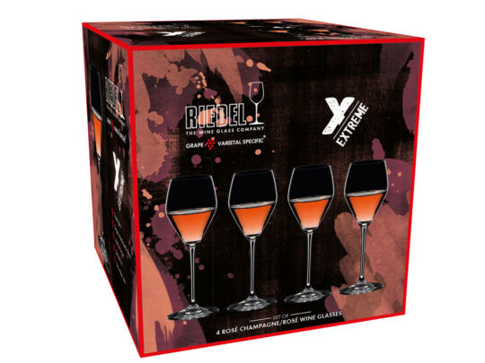 Набор бокалов Champagne Rose, 322 мл, 4 шт., прозрачный
