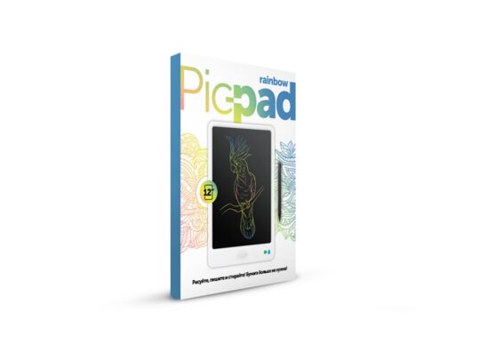 Планшет для рисования Pic-Pad Rainbow с ЖК экраном, белый, черный