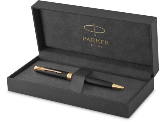 Ручка шариковая Parker Sonnet Core Matte Black GT, черный матовый/золотистый