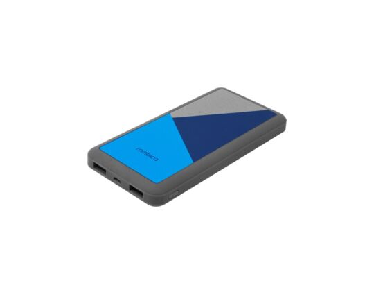 Внешний аккумулятор NEO Bright, 10000 mAh, серый, голубой, синий