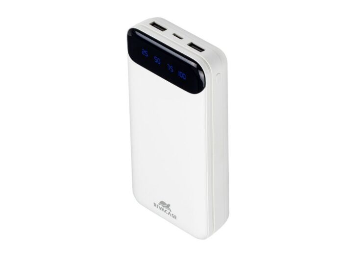 RIVACASE VA2280 (20000mAh) с дисплеем, белый, внешний аккумулятор /24
