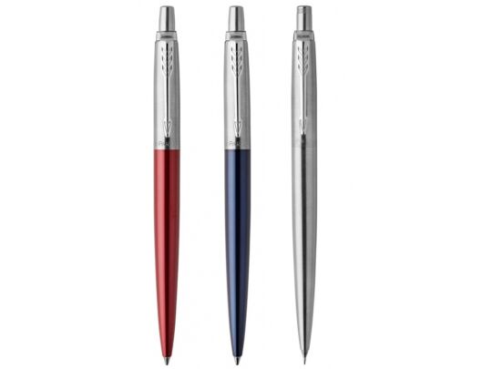 Набор Parker Jotter London Trio: ручка гелевая, ручка шариковая. карандаш, красный, синий, серебристый