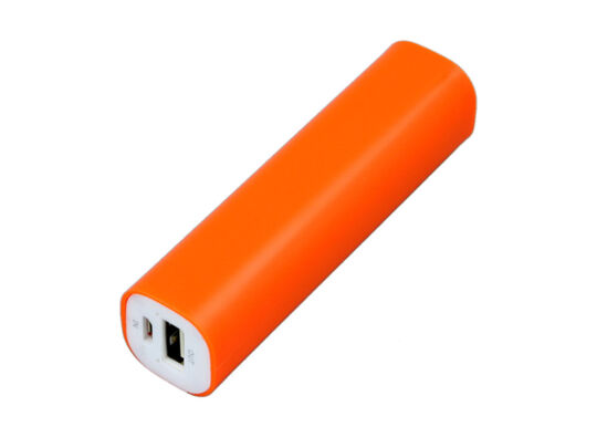 Внешний аккумулятор Digi прямоугольной формы, 2600 mAh, оранжевый