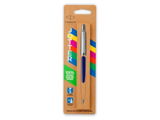 Ручка шариковая Parker Jotter Originals в эко-упаковке, темно-синий/серебристый