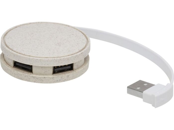 USB-концентратор Kenzu из пшеничной соломы, натуральный
