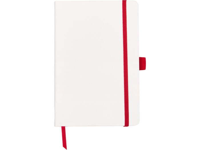 Блокнот ColorNote White, твердая обложка A5, 80 листов, белый с красным