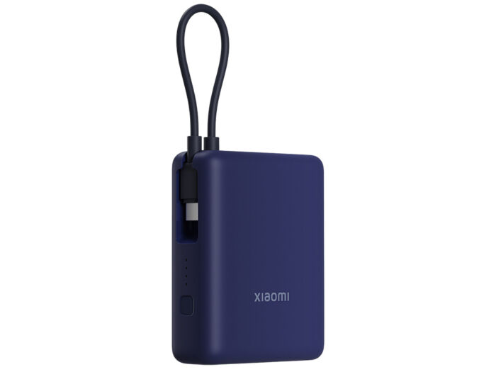 Внешний аккумулятор со встроенным кабелем Xiaomi 33W Power Bank (Integrated Cable), 10000 мАч, синий