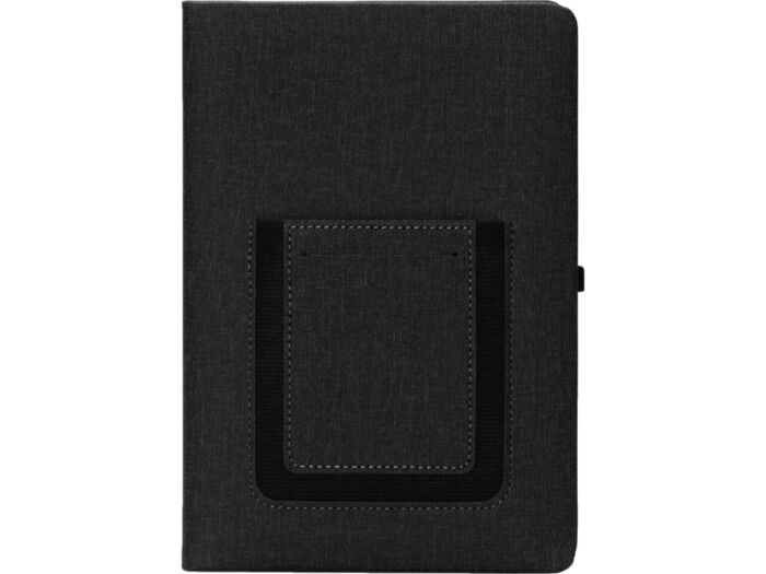 Блокнот Pocket 140*205 мм с карманом для телефона, черный