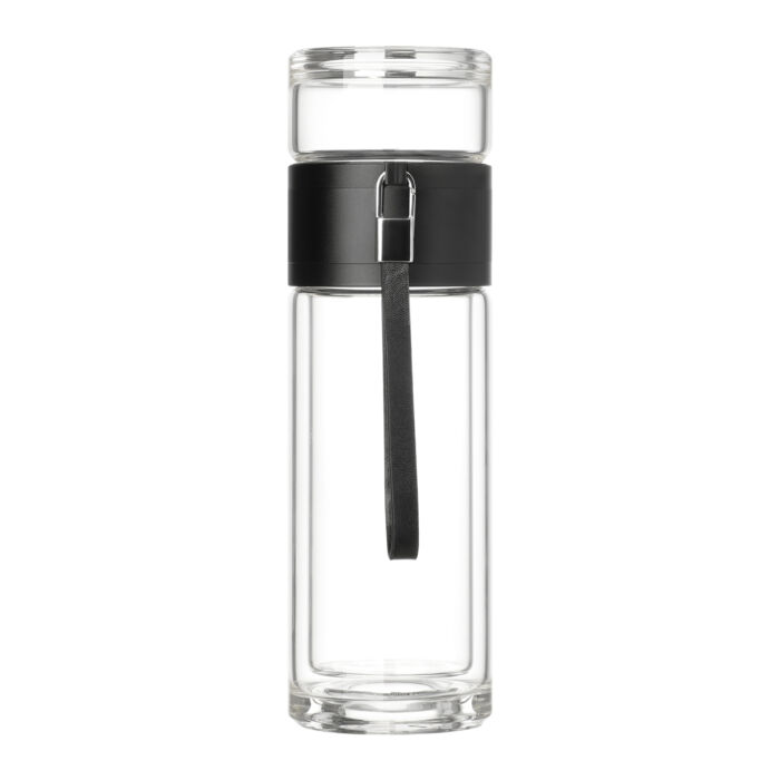 Бутылка стеклянная с двойными стенками Terso, черная