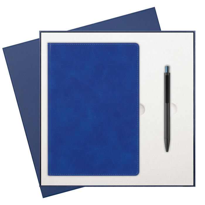 Подарочный набор Verona, ярко-синий (ежедневник, ручка)