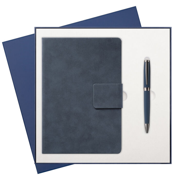 Подарочный набор Ritz, синий (ежедневник, ручка)
