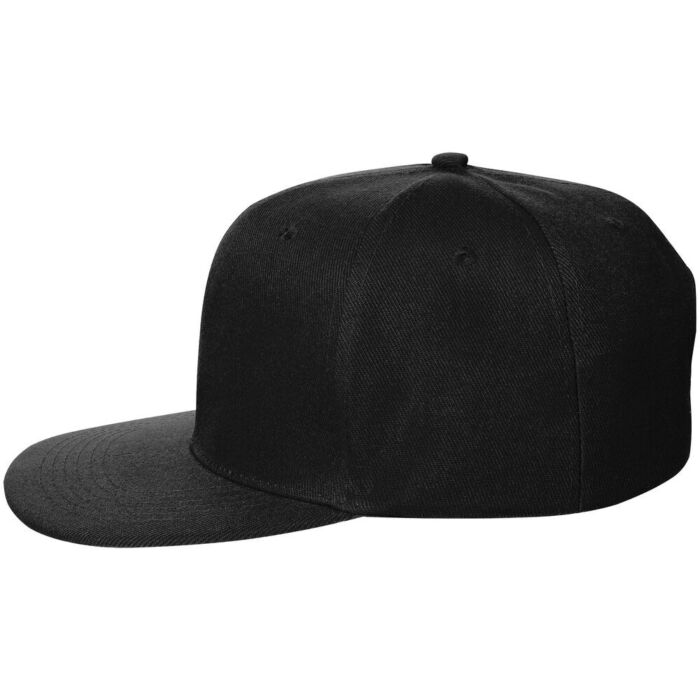 Бейсболка Snapback с прямым козырьком, черная