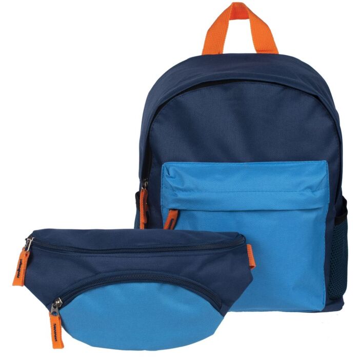 Поясная сумка детская Kiddo, синяя с голубым