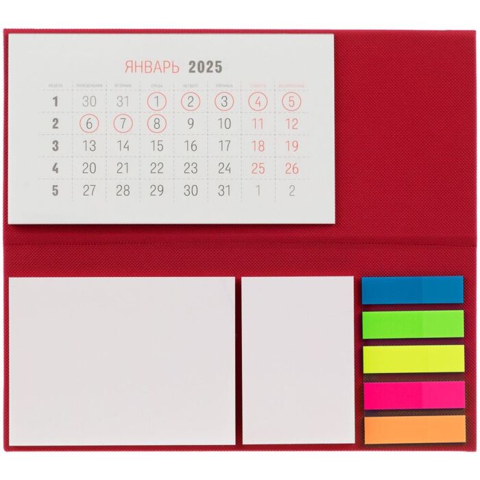 Календарь настольный Grade, красный
