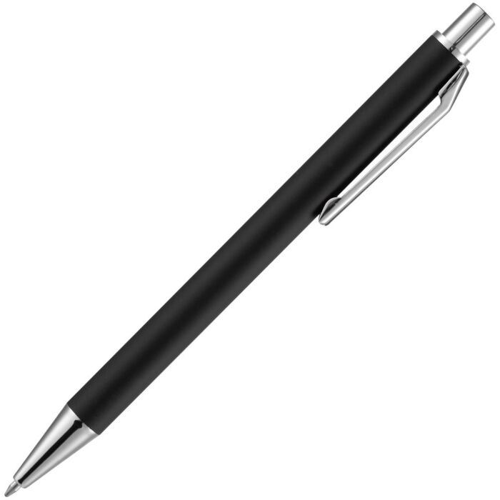 Ручка шариковая Lobby Soft Touch Chrome, черная